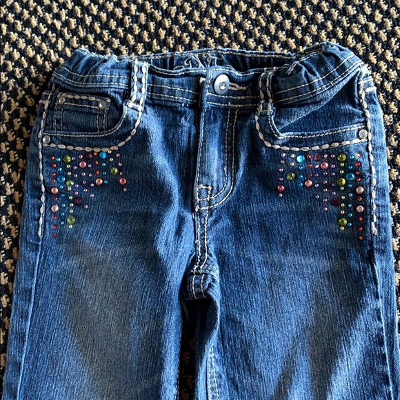 Girls Jewel Jeans by RVT - Picture 2 of 5